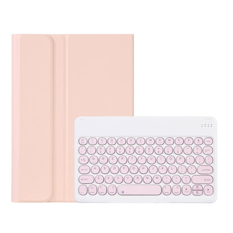 Y0N5 TPU Tablet Case Lambskin Texture Round Keycap Bluetooth Keyboard Leather Tablet Case with Holder For Xiaomi Pad 5 / 5 Pro