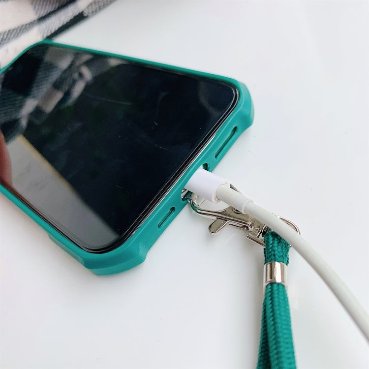For iPhone 13 Pro Max Acrylic + Color TPU Shockproof Case with Neck Lanyard