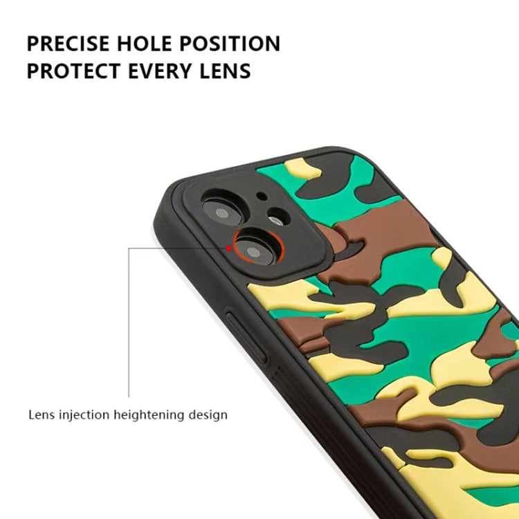 For iPhone 12 Camouflage Clouds Embossed Skin Feel Silicone Shockproof Case