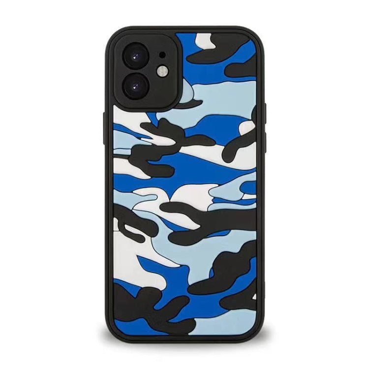 For iPhone 11 Camouflage Clouds Embossed Skin Feel Silicone Shockproof Case