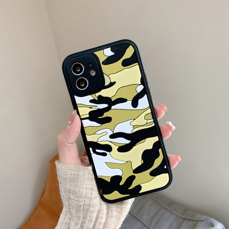 For iPhone 11 Camouflage Clouds Embossed Skin Feel Silicone Shockproof Case