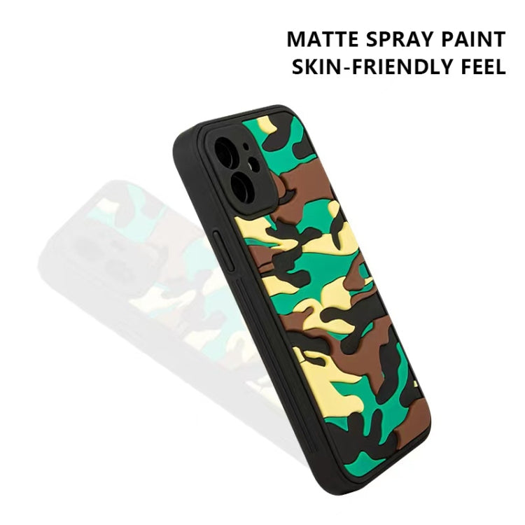 For iPhone 11 Camouflage Clouds Embossed Skin Feel Silicone Shockproof Case