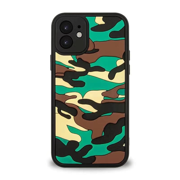 For iPhone 11 Pro Max Camouflage Clouds Embossed Skin Feel Silicone Shockproof Case