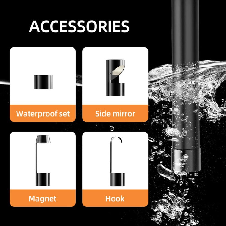 M30 1080P 5.5mm Single Lens HD Industrial Digital Endoscope with 3.0 inch TFT Screen, Cable Length:1m Hard Cable(Black)
