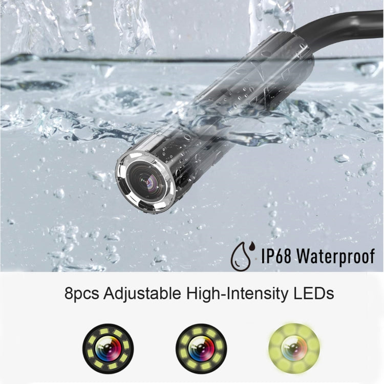 M30 1080P 5.5mm Single Lens HD Industrial Digital Endoscope with 3.0 inch TFT Screen, Cable Length:10m Hard Cable(Black)
