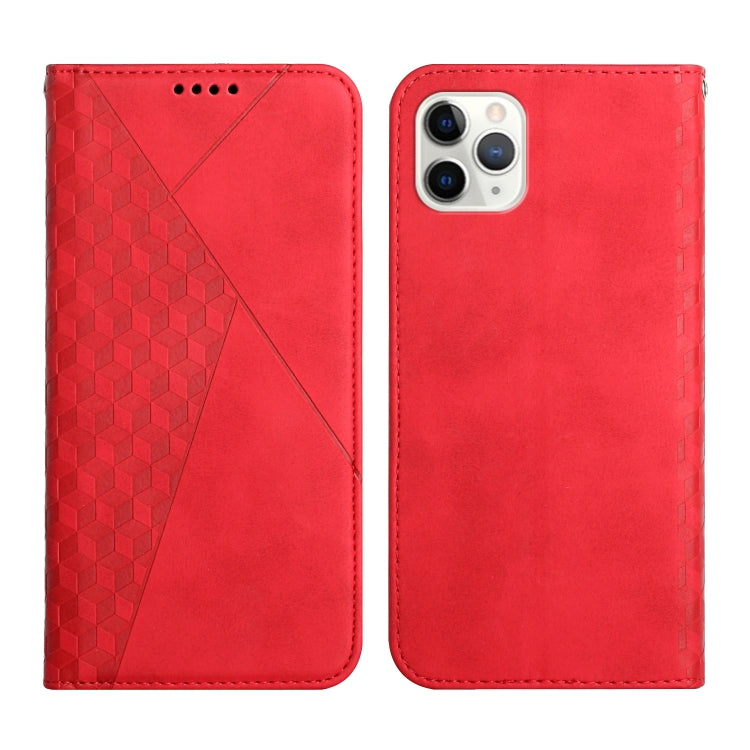 For iPhone 11 Pro Max Diamond Pattern Splicing Skin Feel Magnetic Horizontal Flip Leather Case with Card Slots & Holder & Wallet