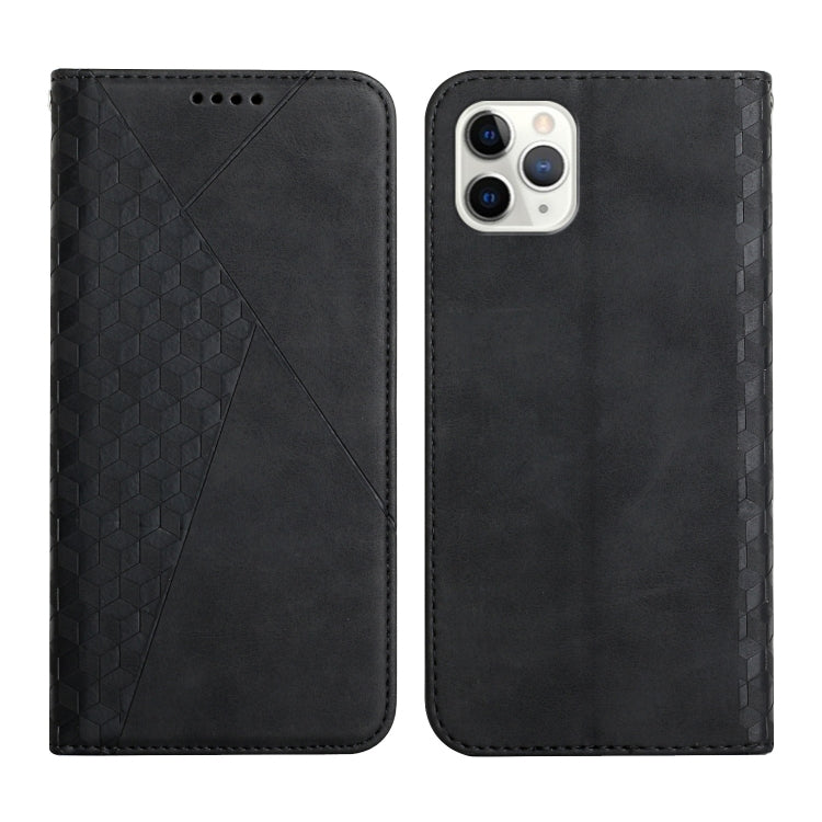 For iPhone 11 Pro Max Diamond Pattern Splicing Skin Feel Magnetic Horizontal Flip Leather Case with Card Slots & Holder & Wallet
