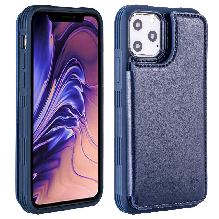 For iPhone 13 mini PU + TPU Shockproof Protective Case with Card Slot & Wallet