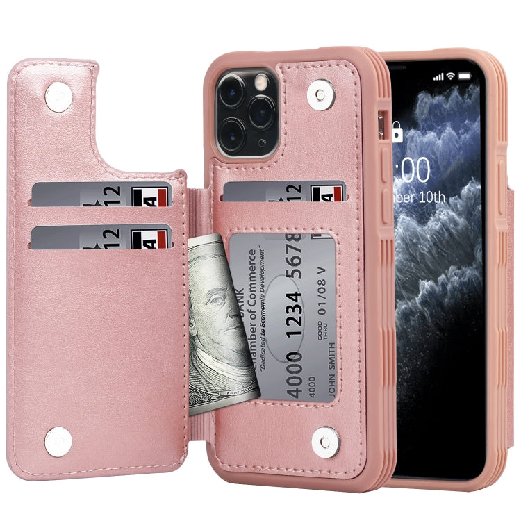 For iPhone 13 mini PU + TPU Shockproof Protective Case with Card Slot & Wallet