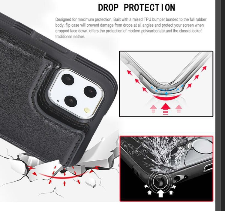 For iPhone 13 mini PU + TPU Shockproof Protective Case with Card Slot & Wallet