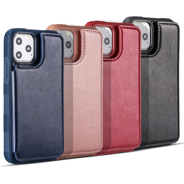 For iPhone 13 mini PU + TPU Shockproof Protective Case with Card Slot & Wallet