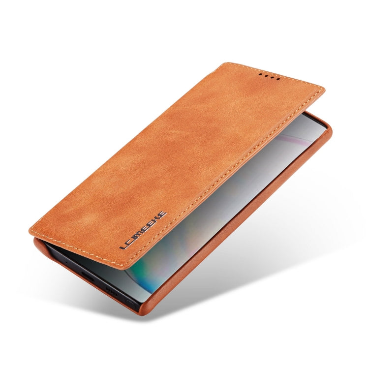 For Galaxy A20 Hon Ancient Series Leather Case with Card Slots & Holder & Wallet