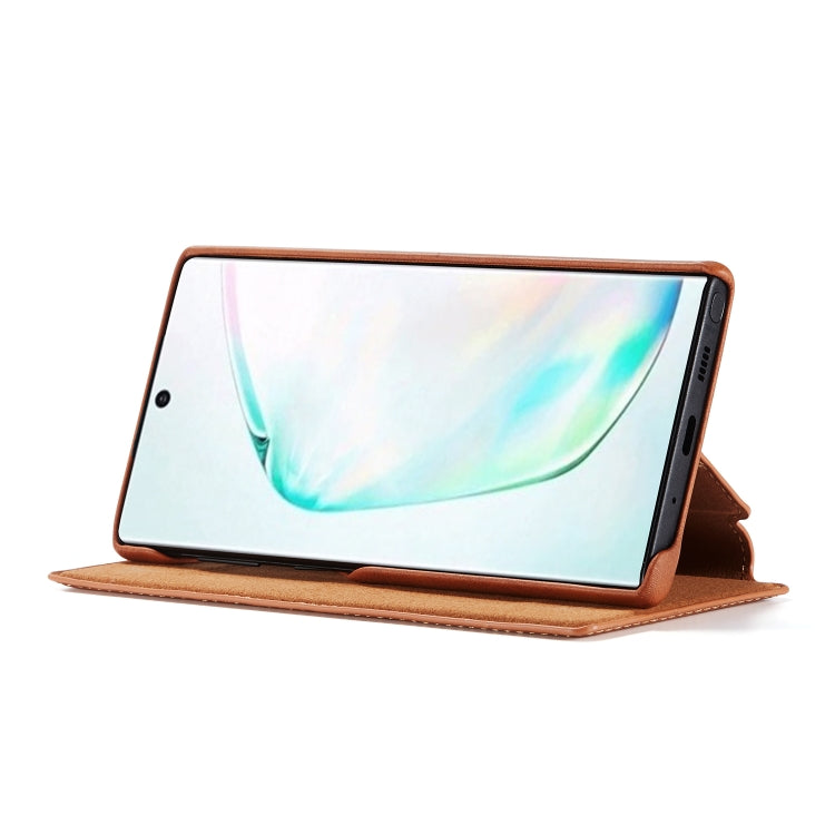 For Galaxy A20 Hon Ancient Series Leather Case with Card Slots & Holder & Wallet