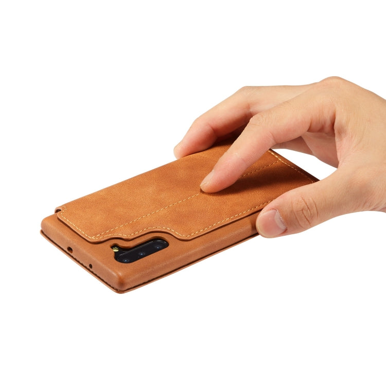 For Galaxy A20 Hon Ancient Series Leather Case with Card Slots & Holder & Wallet
