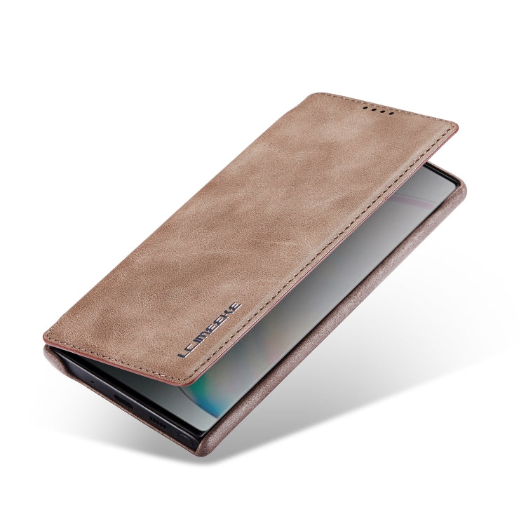 For Galaxy A20 Hon Ancient Series Leather Case with Card Slots & Holder & Wallet