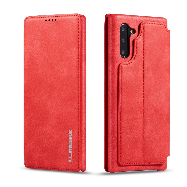 For Galaxy A20 Hon Ancient Series Leather Case with Card Slots & Holder & Wallet