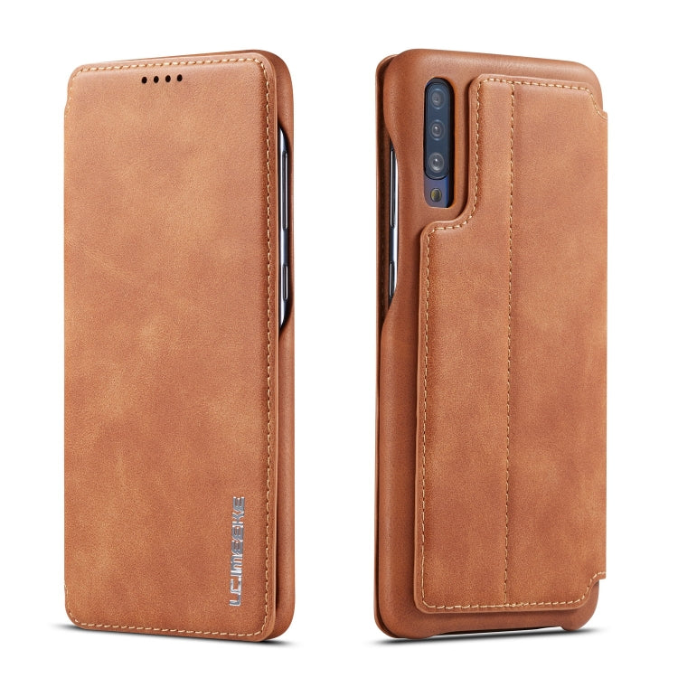 For Galaxy A50 Hon Ancient Series Leather Case with Card Slots & Holder & Wallet