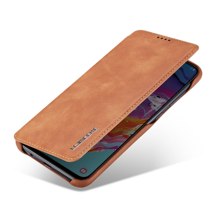 For Galaxy A50 Hon Ancient Series Leather Case with Card Slots & Holder & Wallet