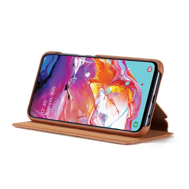 For Galaxy A50 Hon Ancient Series Leather Case with Card Slots & Holder & Wallet