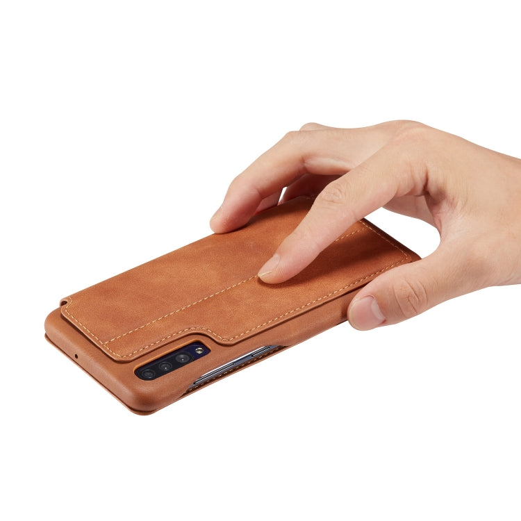 For Galaxy A50 Hon Ancient Series Leather Case with Card Slots & Holder & Wallet