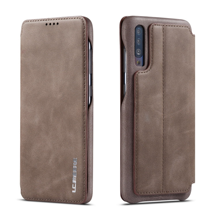 For Galaxy A50 Hon Ancient Series Leather Case with Card Slots & Holder & Wallet
