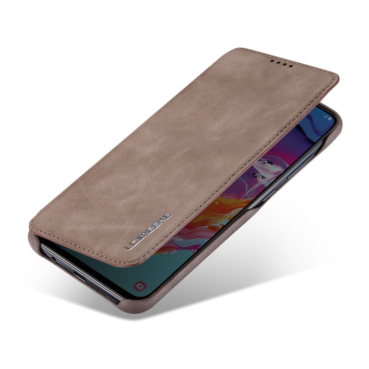 For Galaxy A50 Hon Ancient Series Leather Case with Card Slots & Holder & Wallet