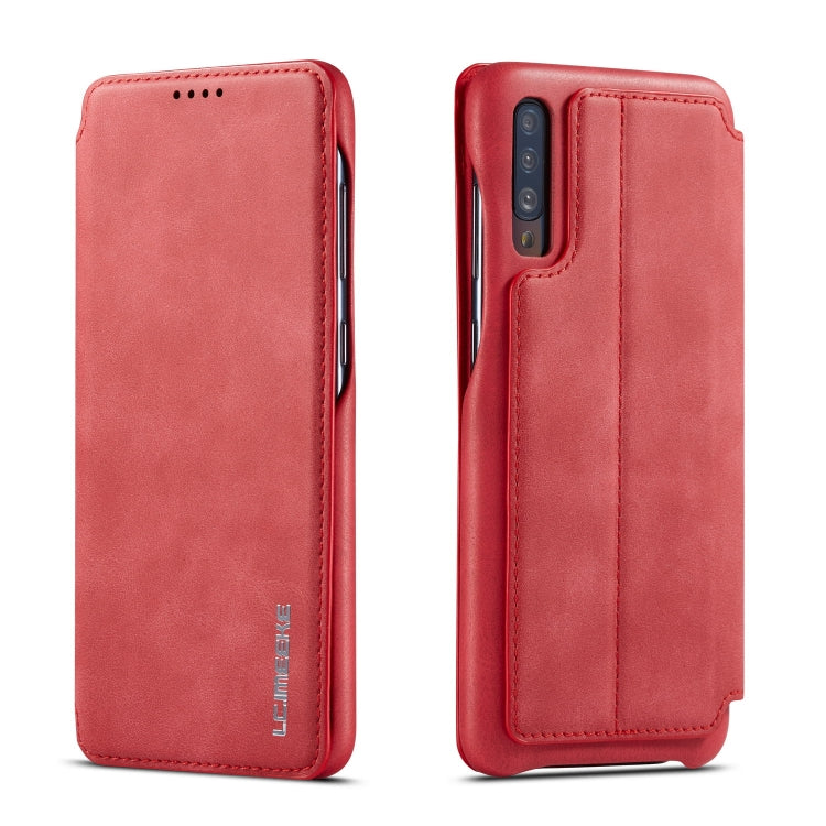 For Galaxy A50 Hon Ancient Series Leather Case with Card Slots & Holder & Wallet