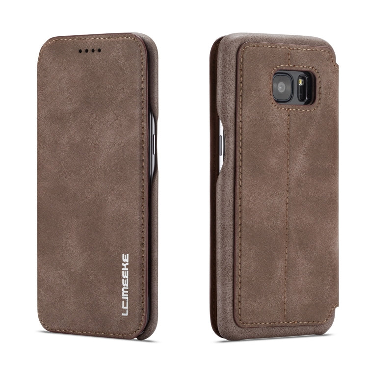 For Galaxy S7 Hon Ancient Series Leather Case with Card Slots & Holder & Wallet
