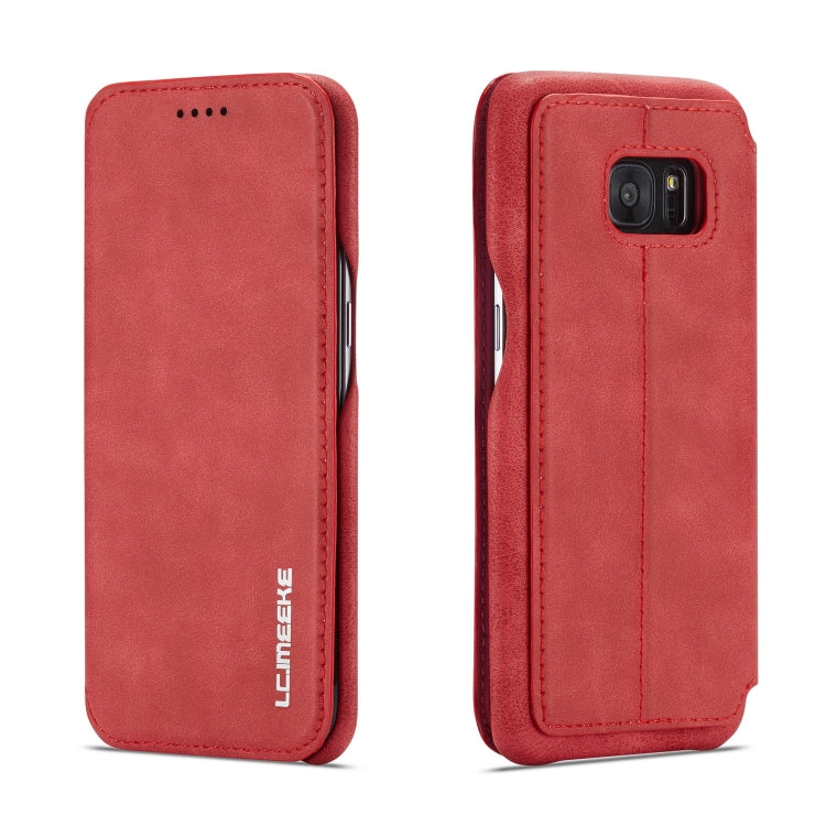 For Galaxy S7 Hon Ancient Series Leather Case with Card Slots & Holder & Wallet