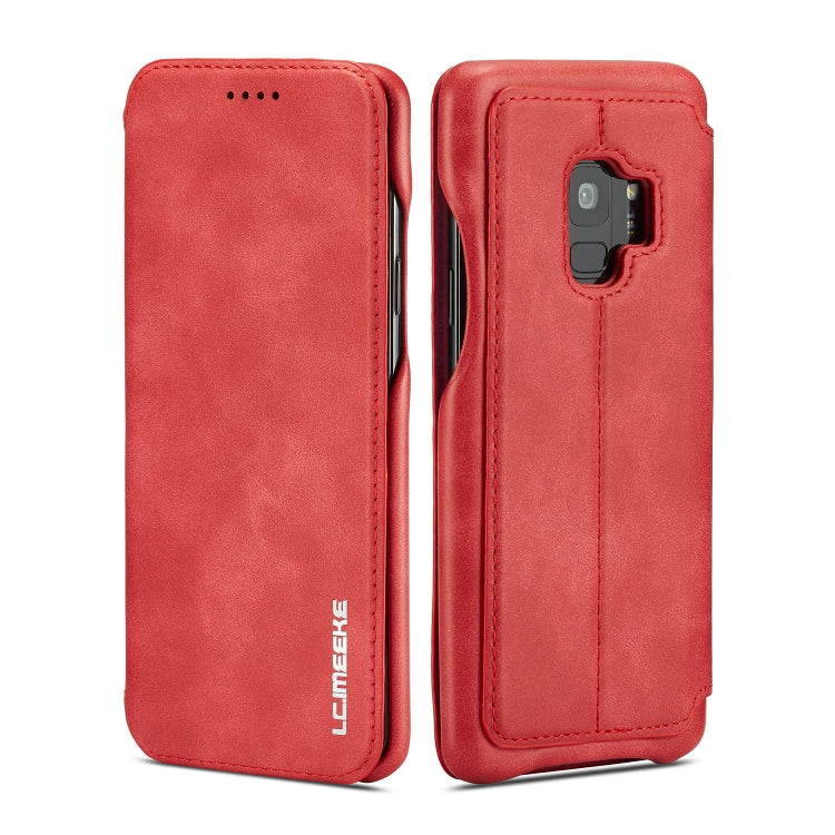 ForGalaxy S9 Hon Ancient Series Leather Case with Card Slots & Holder & Wallet