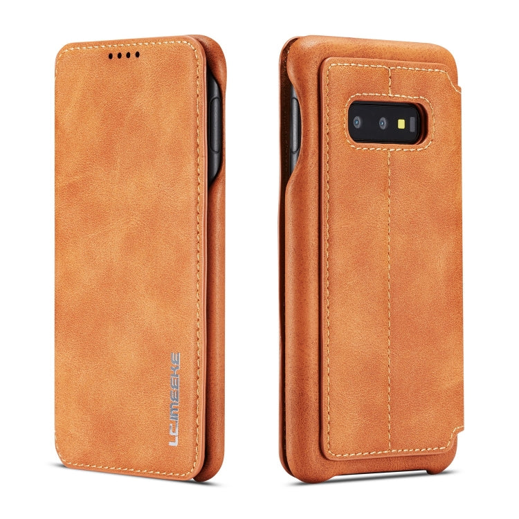 For Galaxy S10e Hon Ancient Series Leather Case with Card Slots & Holder & Wallet
