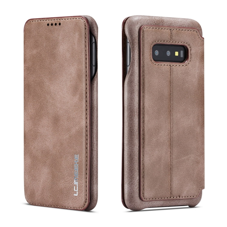 For Galaxy S10e Hon Ancient Series Leather Case with Card Slots & Holder & Wallet