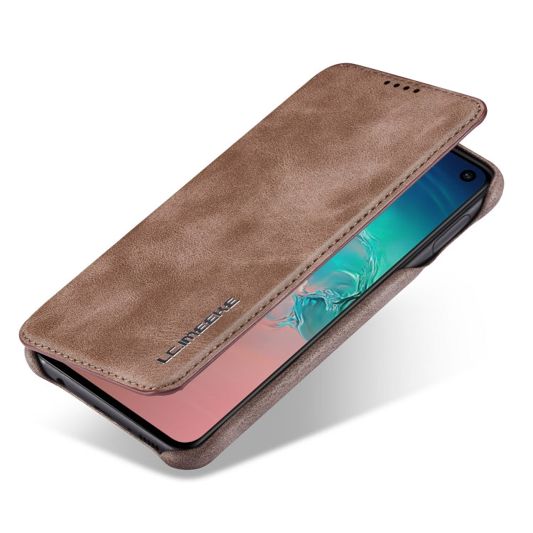 For Galaxy S10e Hon Ancient Series Leather Case with Card Slots & Holder & Wallet