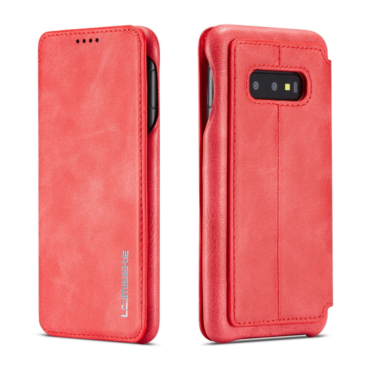 For Galaxy S10e Hon Ancient Series Leather Case with Card Slots & Holder & Wallet