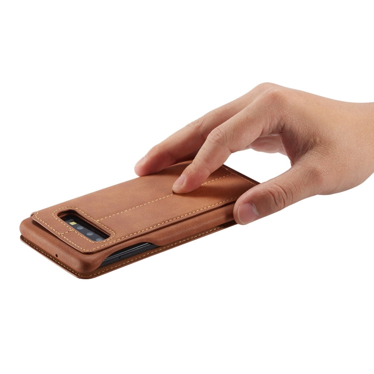 For Galaxy S10 Hon Ancient Series Leather Case with Card Slots & Holder & Wallet