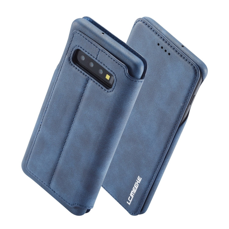 For Galaxy S10 Hon Ancient Series Leather Case with Card Slots & Holder & Wallet