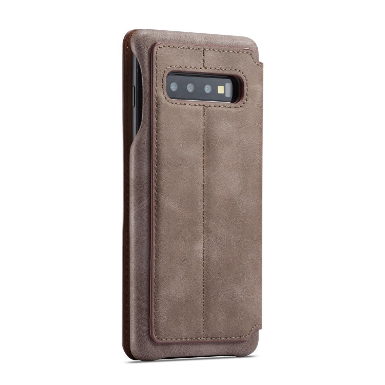For Galaxy S10 Hon Ancient Series Leather Case with Card Slots & Holder & Wallet