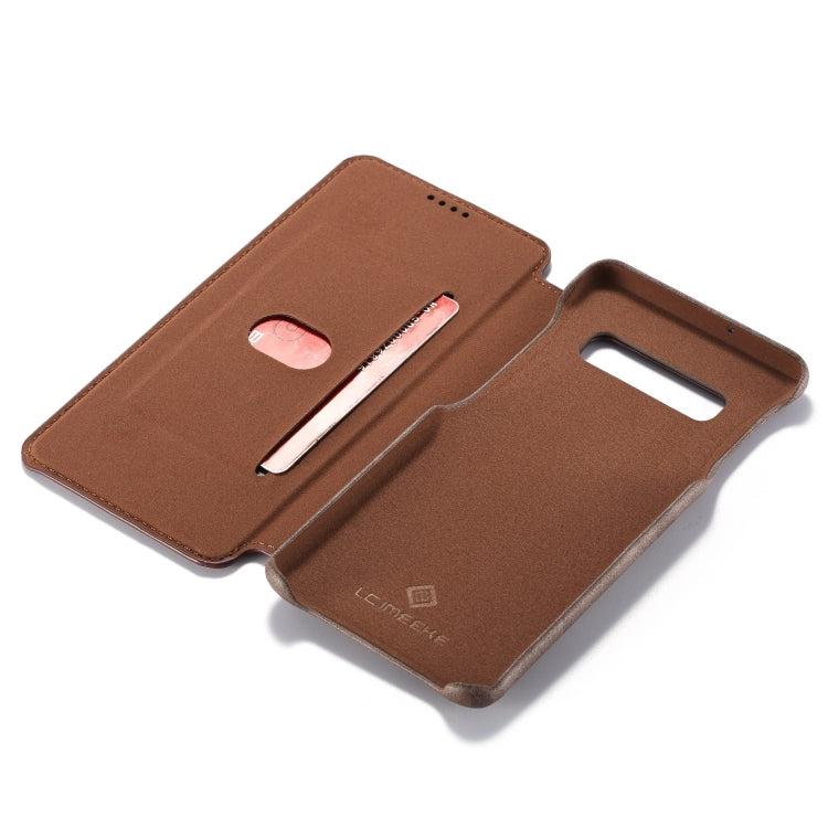 For Galaxy S10 Hon Ancient Series Leather Case with Card Slots & Holder & Wallet