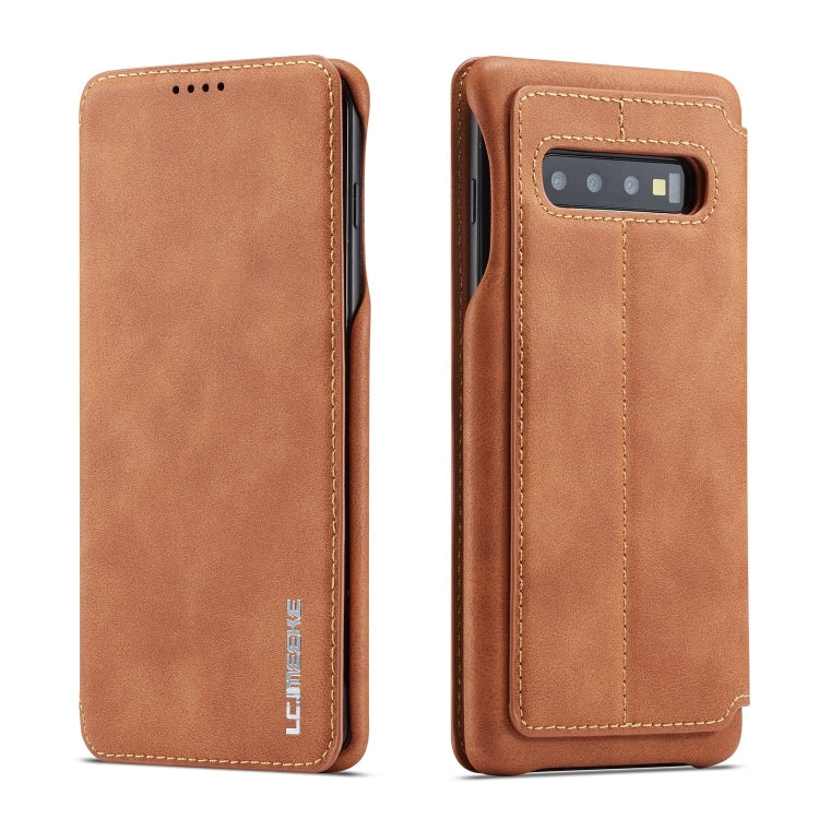 For Galaxy S10+ Hon Ancient Series Leather Case with Card Slots & Holder & Wallet