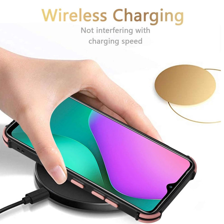 For Infinix Hot 10 Play /  Smart 5 India Dream PU + TPU Four-corner Shockproof Back Cover Case with Card Slots & Holder
