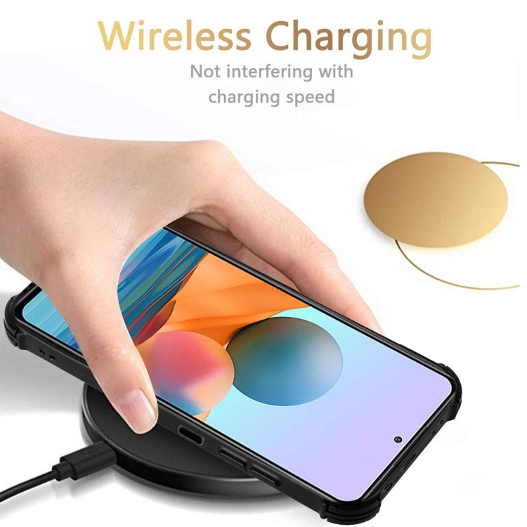 For Xiaomi Redmi Note 10 Pro /  Note 10 Pro Max Dream PU + TPU Four-corner Shockproof Back Cover Case with Card Slots & Holder