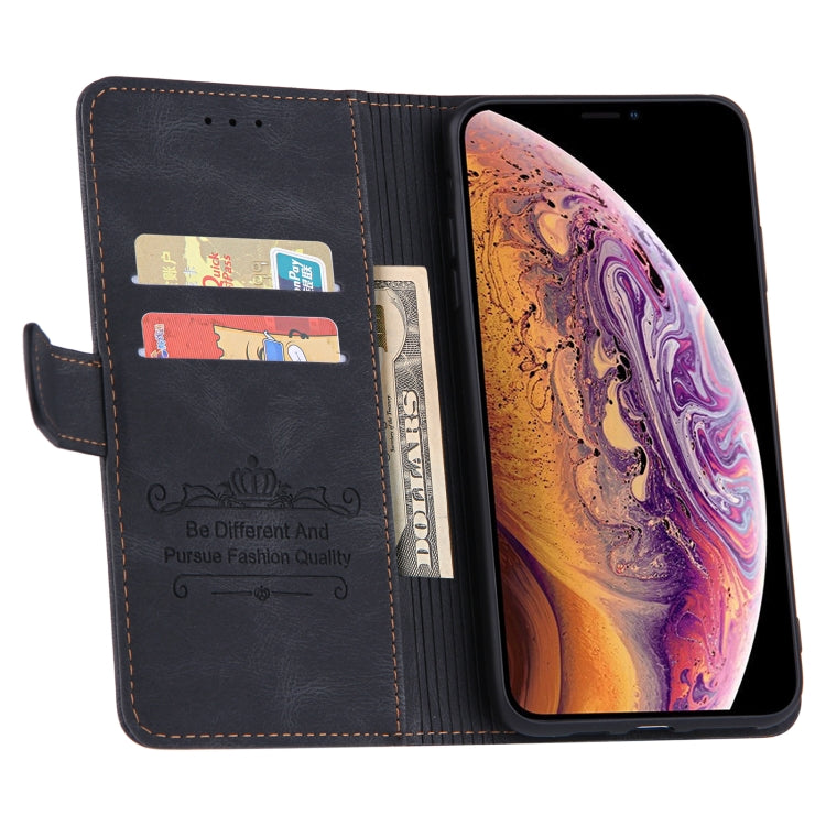 For iPhone XR Reverse Buckle Horizontal Flip PU Leather Case with Holder & Card Slot & Wallet