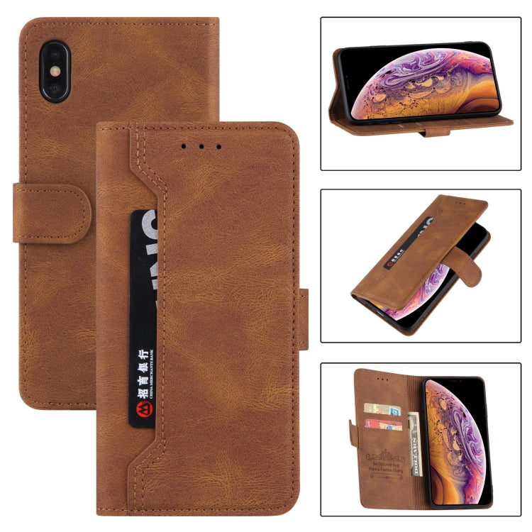 For iPhone XR Reverse Buckle Horizontal Flip PU Leather Case with Holder & Card Slot & Wallet