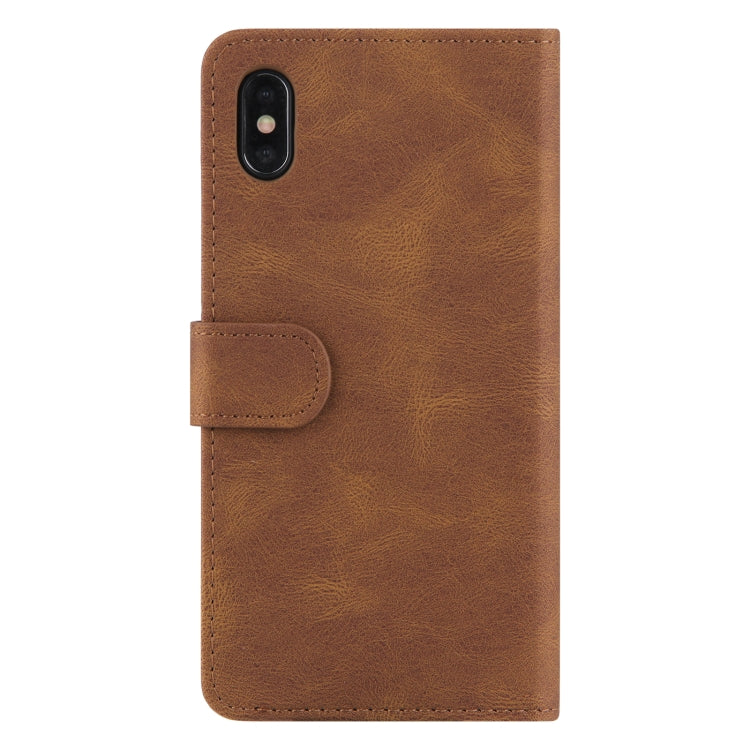 For iPhone XR Reverse Buckle Horizontal Flip PU Leather Case with Holder & Card Slot & Wallet