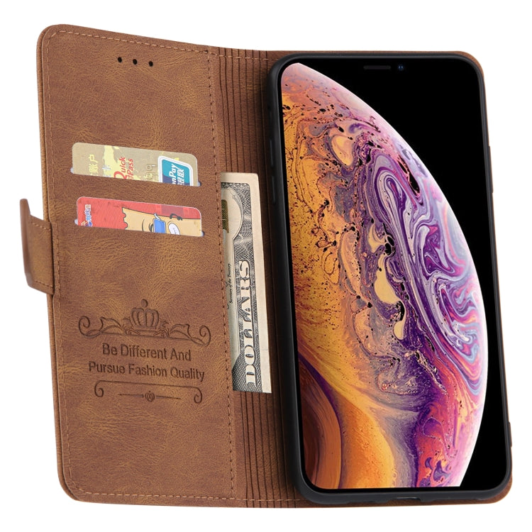 For iPhone XS Max Reverse Buckle Horizontal Flip PU Leather Case with Holder & Card Slot & Wallet