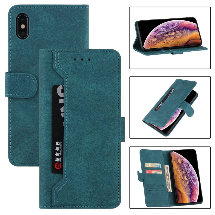 For iPhone XS Max Reverse Buckle Horizontal Flip PU Leather Case with Holder & Card Slot & Wallet