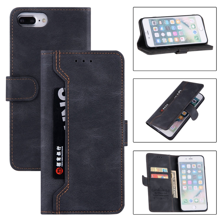 For iPhone SE 2022 / SE 2020 / 8 / 7 Reverse Buckle Horizontal Flip PU Leather Case with Holder & Card Slot & Wallet
