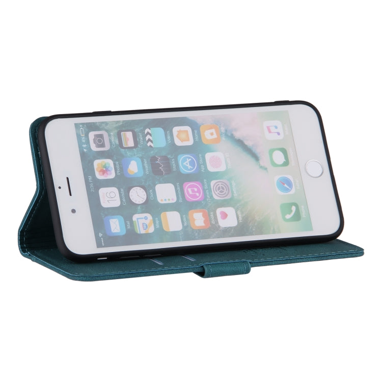 Reverse Buckle Horizontal Flip PU Leather Case with Holder & Card Slot & Wallet For iPhone 8 Plus / 7 Plus