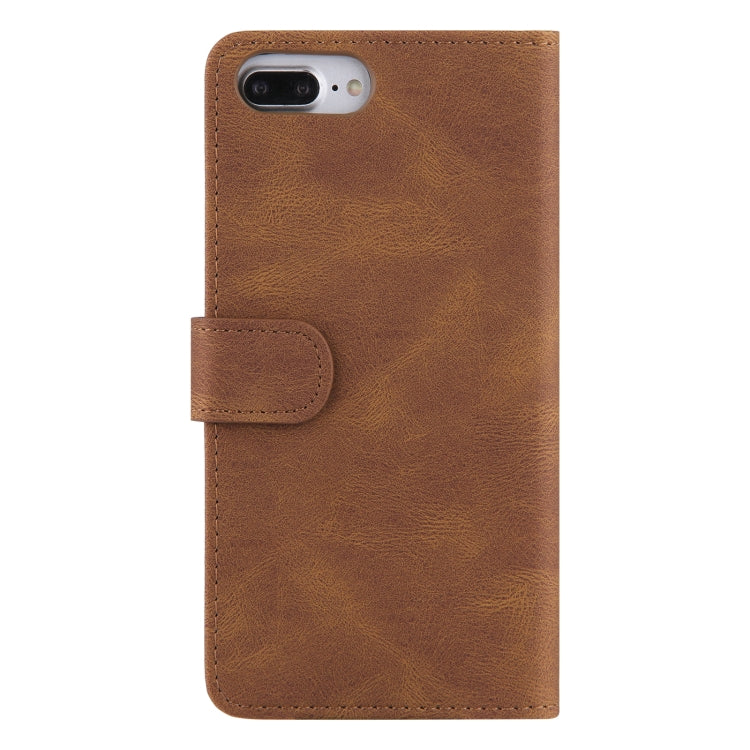 Reverse Buckle Horizontal Flip PU Leather Case with Holder & Card Slot & Wallet For iPhone 8 Plus / 7 Plus