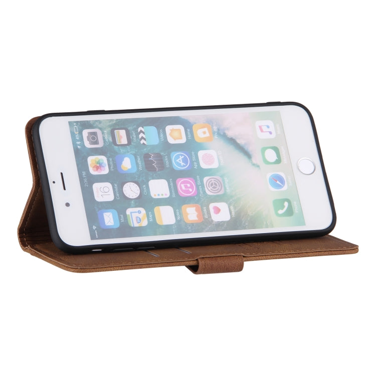 Reverse Buckle Horizontal Flip PU Leather Case with Holder & Card Slot & Wallet For iPhone 8 Plus / 7 Plus